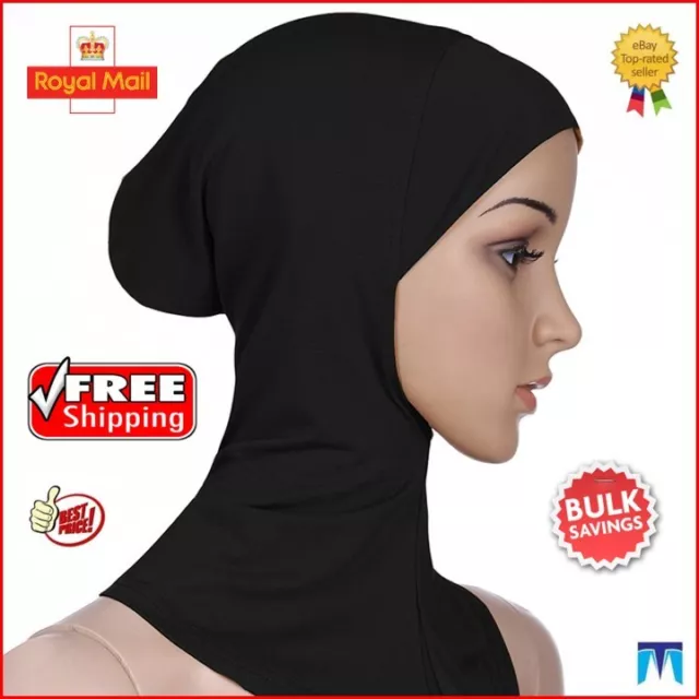 Premium Women Under Scarf Cap Bone Bonnet Ninja Hijab Islamic Neck Cover Muslim