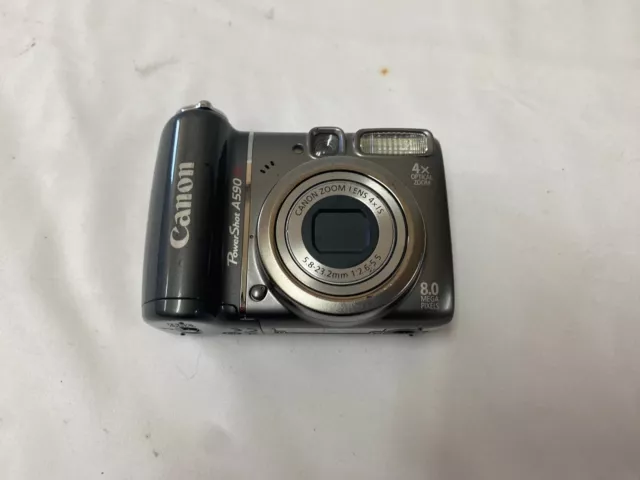 Canon PowerShot A590 IS Digital Camera 8.0 MP 4X Optical Zoom Gray Tested. 3