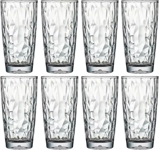 Unbreakable Drinking Glasses Tritan Plastic Tumblers Dishwasher Safe BPA Free