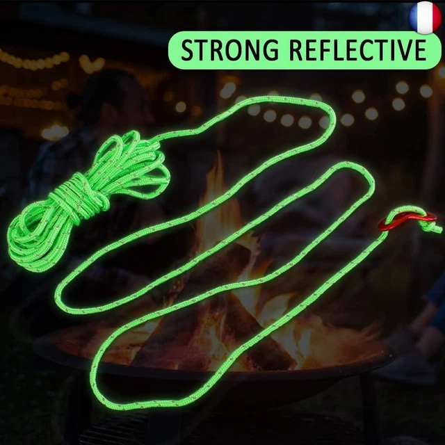 Ahlsen 8PCS Corde Tente Camping Avec Tendeurs De Tente, Corde De Tente Corde De Tente Reflechissante Corde Camping Corde En Nylon Pour Le Camping Randonnee Auvent Tente 4mm4m 84202563