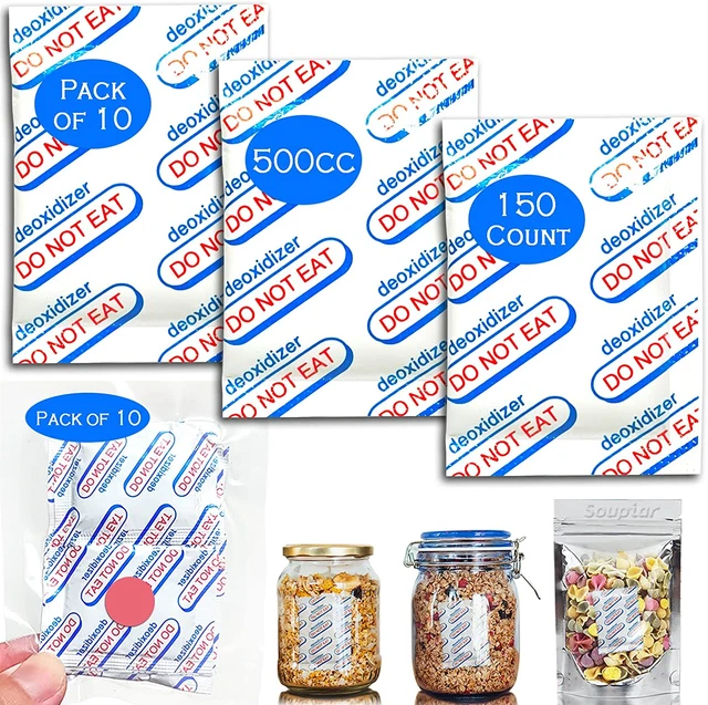 150 PCS Oxygen Absorbers for Food Storage Long Term, 500Cc Food Grade Oxygen Obs