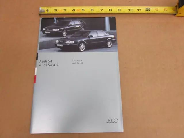 1994 Audi S4 4.2 sedan wagon in GERMAN sales brochure 56 pg ORIGINAL