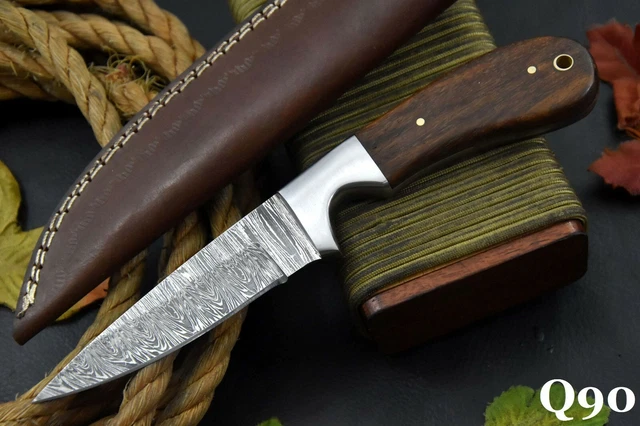 8.4" OAL Custom Hand Forged Damascus Steel Hunting Knife Handmade (Q90)