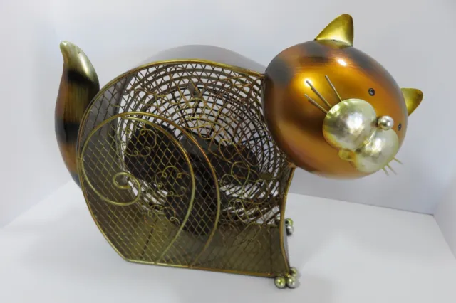 Deco Breeze Cat Decorative Figurine Fan Feline Gold Bronze GREAT GIFT