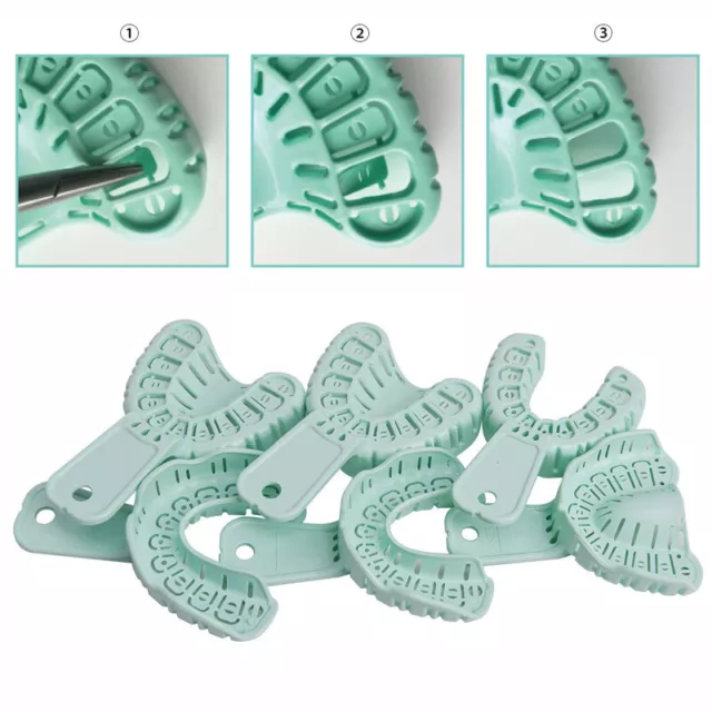 Dental Orthodontic Implant Plastic Disposable Impression Trays Upper+Lower Tray