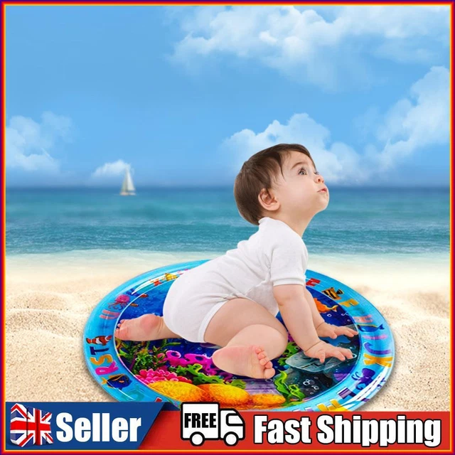 Animal Water Mat PVC Baby Water Play Mat Double Edge (Round Dolphin)