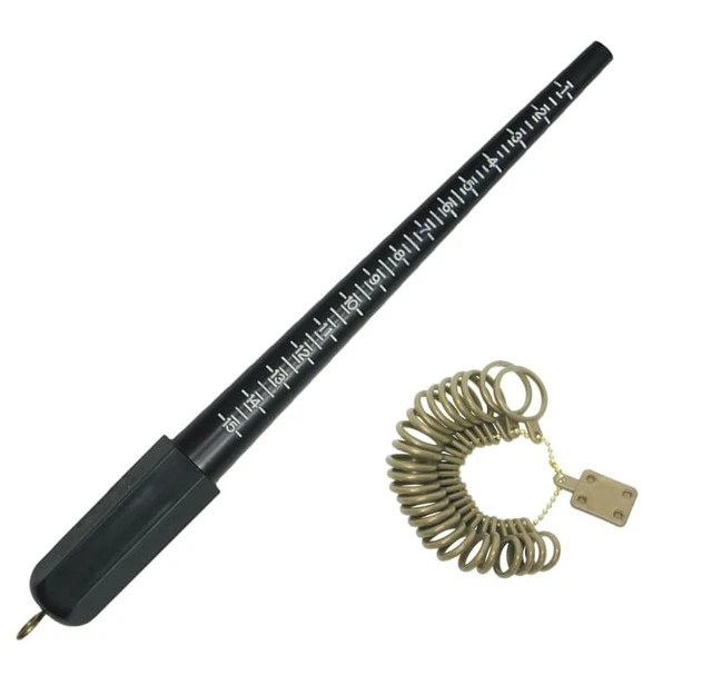 RING SIZE STICK Finger Gauge Ring Sizer Set Ring Measuring Size Jewelry