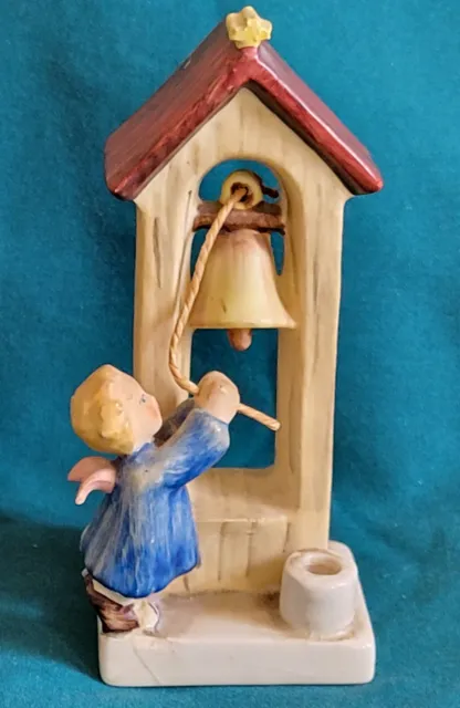 Hummel Goebel figurine SPO 48 Church bell Angel Ringer with mini candle holder