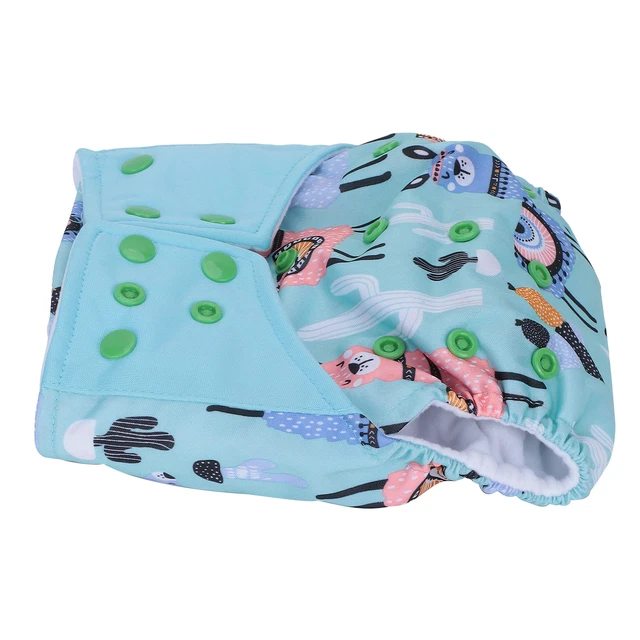 Reusable Baby Pocket Cloth Diaper Printed Washable Infant Nappy Adjustable