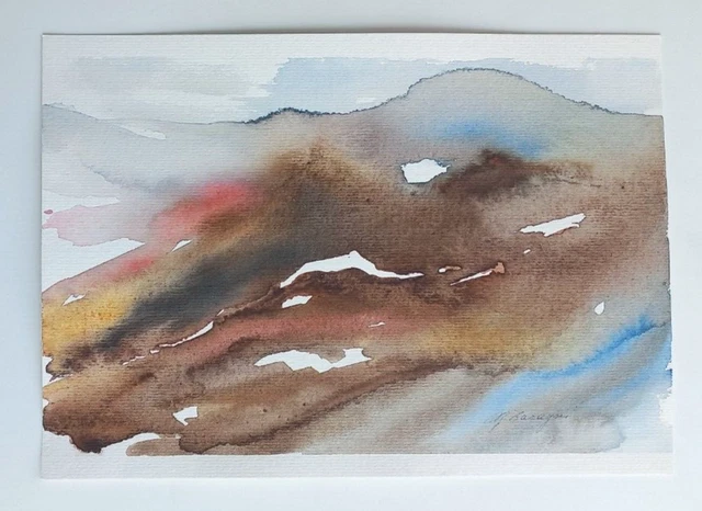 "Astratto" acquerello su carta di G. Taragni cm 21x30