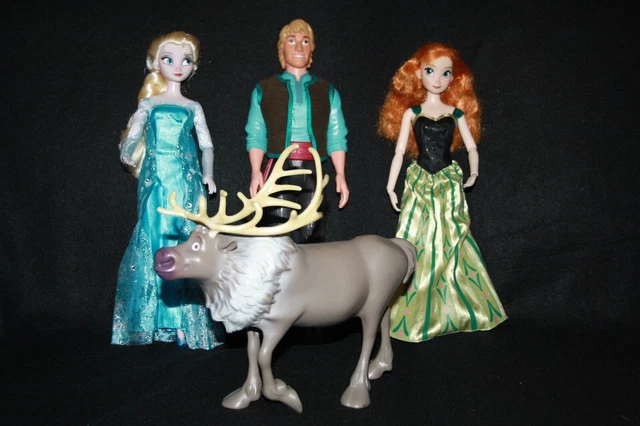 Disney Doll Frozen Bundle - Elsa, Anna, Kristoff & Sven - See Photos