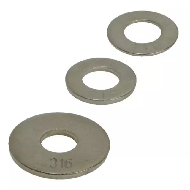 M2 M2.5 M3 M4 M5 M6 M8 M10 M12 M14 M16 M20 M24 M30 Metric Washer Stainless G316