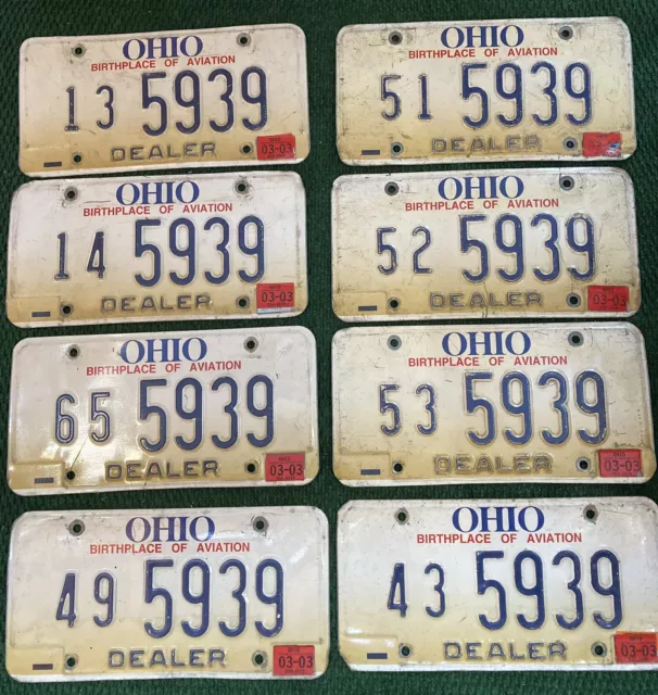 8 License Plates Lot, Starter Pack, Expired Free Shipping