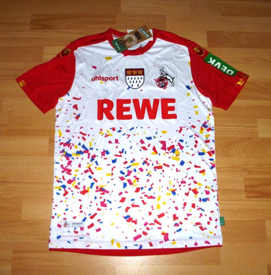 FC Colonia tè CARNEVALE 21 22 ROSSO effzeh T-Shirt Fan JERSEY TAGLIA M-XXL Uhlsport 1 