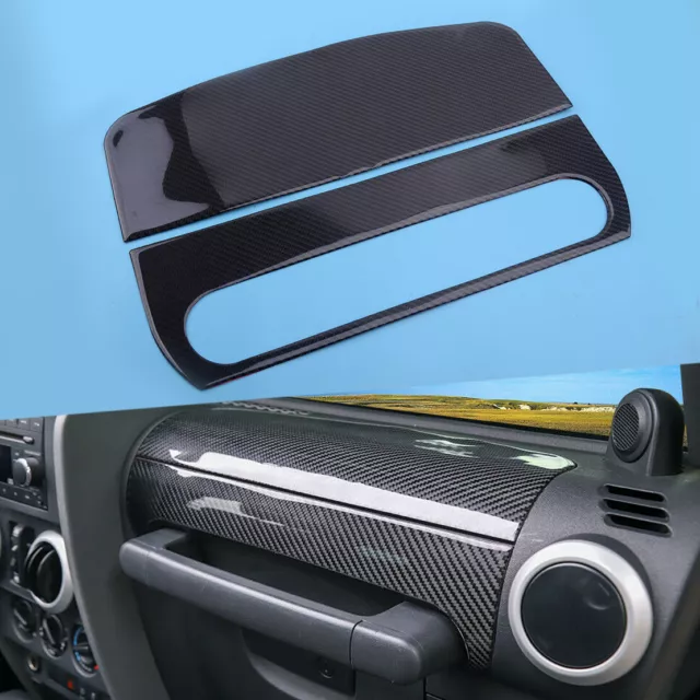 Carbon Fiber Copilot Dash Handle Grab Bar Cover Decor fit for Jeep Wrangler JK O