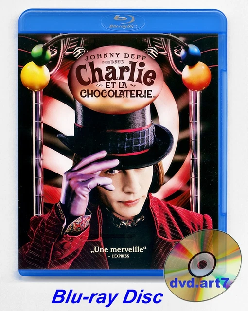 BLU-RAY : CHARLIE ET LA CHOCOLATERIE - de Tim Burton - Johnny Depp EUR