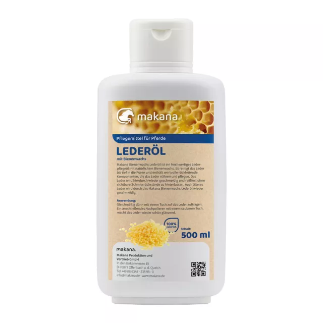 Makana Bienenwachs Lederpflegeöl, 500 ml Flasche