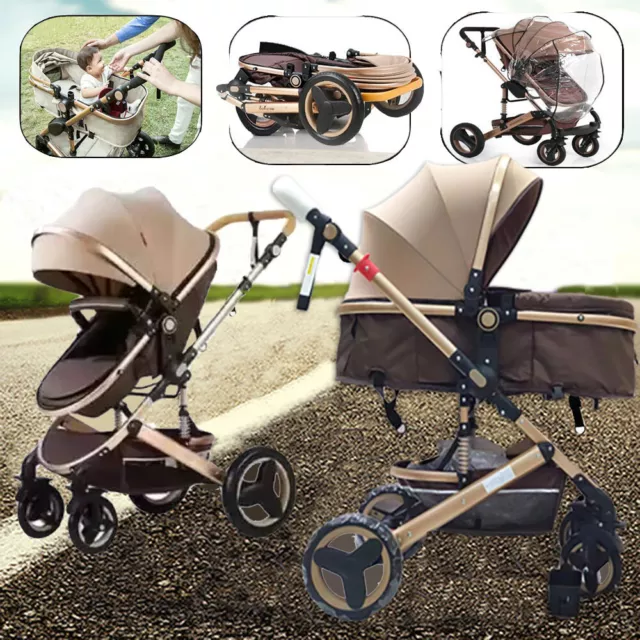 ReverseFoldable Baby Stroller Newborn Bassinet Pushchair Kids Infant Travel Pram