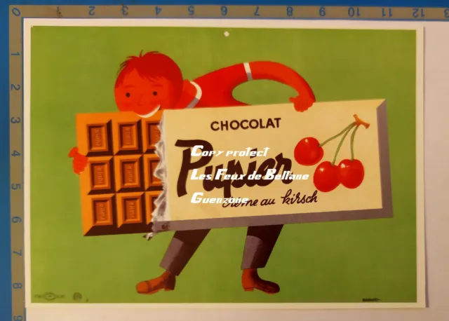 CHOCOLAT PUPIER AU KIRSCH illustration ROHONYI publicité advert