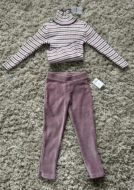 Splendididi leggings a righe a imbuto NOTMEG nuovo con etichette collo e velluto. 3-4 anni.