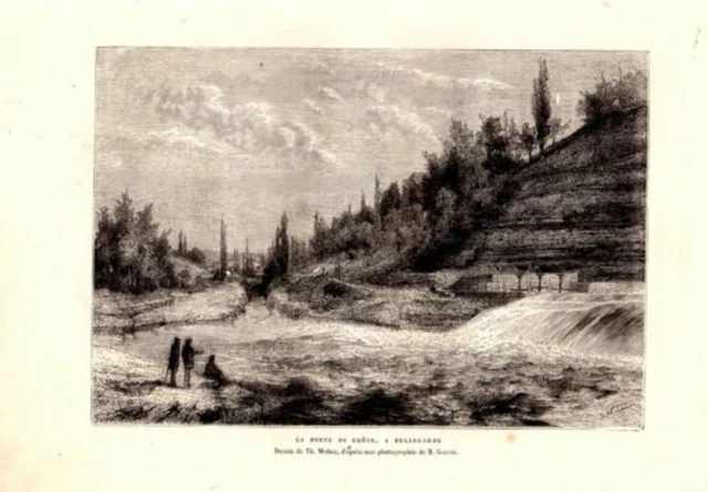19th century THE LOSS OF THE RRONE A BELLEGARDE WOODCUT