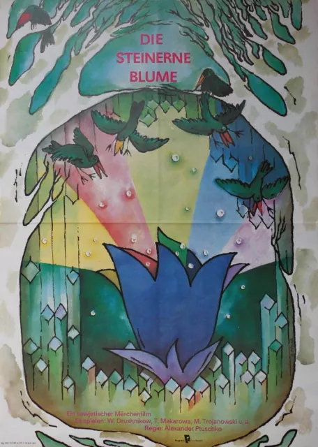 Kinderfilm Die  steinerne Blume Grafik S. Pekar 1987 Plakat DDR 59x42 cm