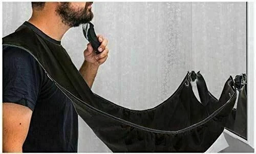 Capa de afeitar para recorte de barba asegurada para hombre atrapa el cabello impermeable NUEVA abierta