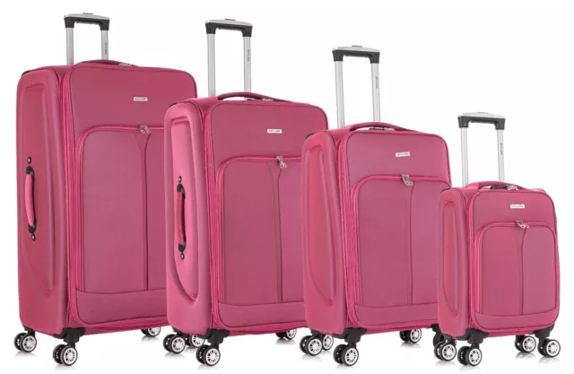 Suitcase Soft Luggage Lightweight 4 Wheel Spinner Cabin, M, L, XL 20/24/29/32" 2
