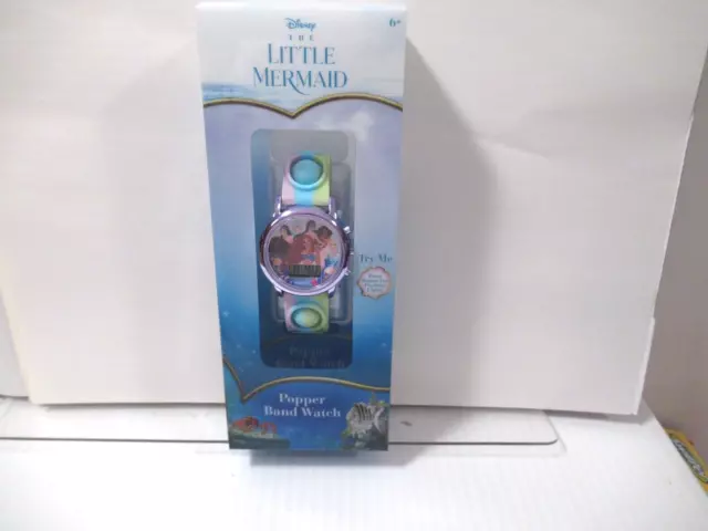 Disney The Little Mermaid 2023 Popper Band Watch - Aqua/Pink