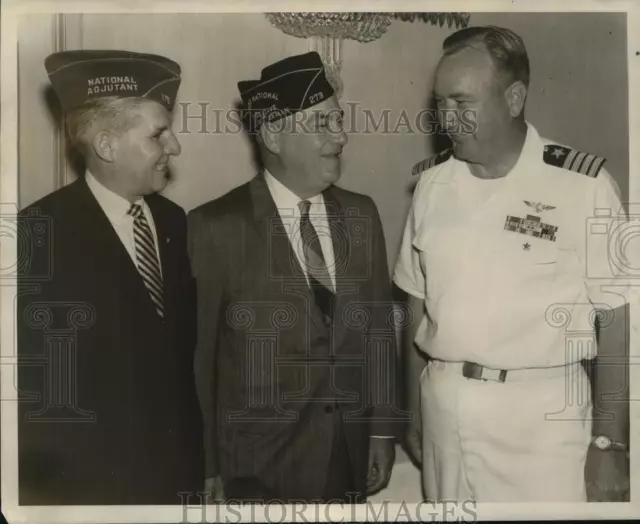 1968 Press Photo William F. Houck, Albert V. LaBiche, Captain Raymond F. Compton