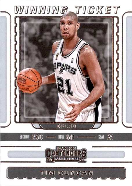 2019-20 Panini Contenders Winning Ticket #23 Tim Duncan
