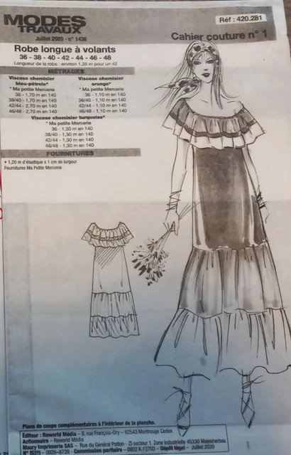 Patron De Couture Burda Mode Vintage, Modèle Robe 8349, Tailles 38 à 48, Occasion - Patron Rétro Pour Couturières