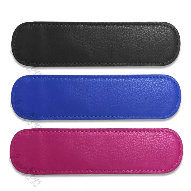 Magnetic Leather Pen Case or Pouch - Choose Size: Single, Double, Pouch