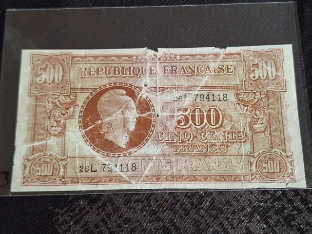 billet de 500 francs marianne 1945