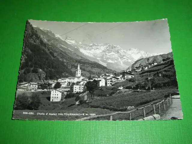 Cartolina ( Valle d' Aosta ) - Valtournanche - Panorama 1952.