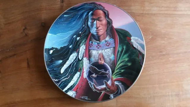 The Franklin Mint Heirloom Recommendation Indian Plates × 3. 2