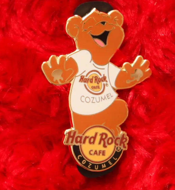 Hard Rock Cafe Pin COZUMEL city t shirt logo bear hat lapel series mexico