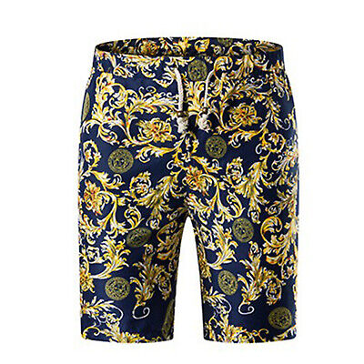 2PCS Mens Hawaiian Set Sleeve Short Floral Print Button Shirt Beach Shorts Suits