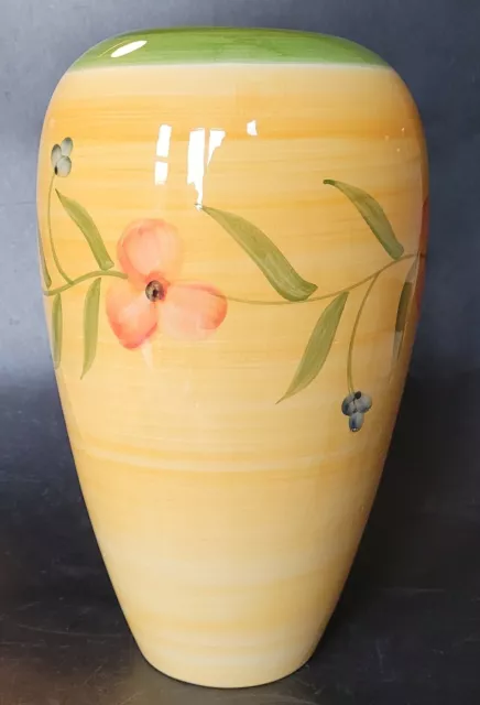 Large hand-painted vase Faria & Bento Portugal 30 cm