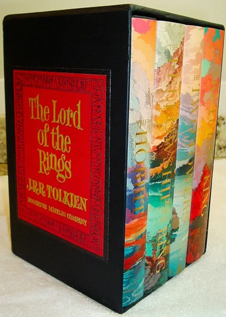 The LORD Of The RINGS Trilogy and The Hobbit by JRR Tolkien Custom Slipcase& DJs