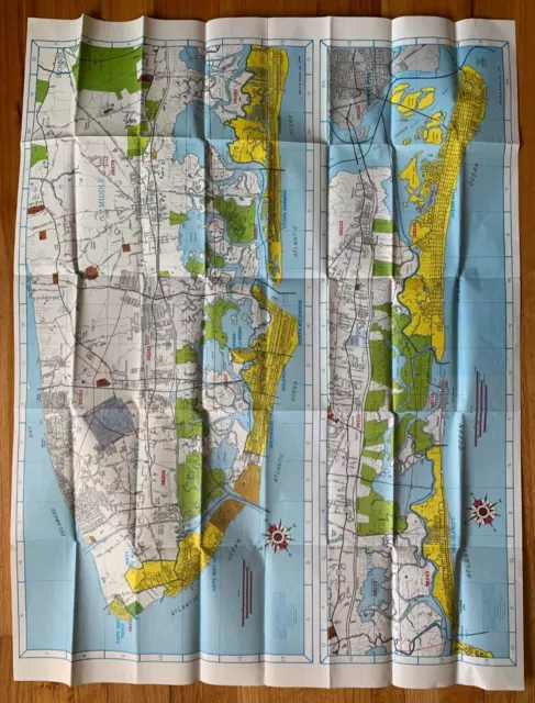 Vintage 1990 Cape May County NJ Large Fold-out Street Road Map Alfred B Patton 3