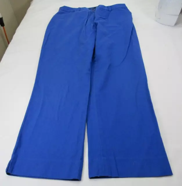 Jones New York Signature Women Grace Ankle Pants Bright Blue 12 [32W 42 Hp 26L ]