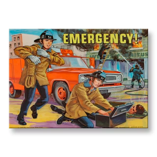 Emergency TV Show Lunchbox Design 3.5 inches x 2.5 inches Steel Fridge Magnet