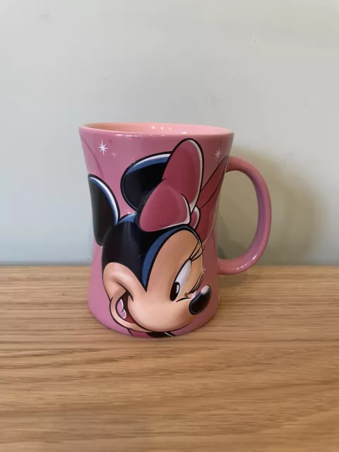 Disneyland Paris Exclusive Minnie Mouse 3D Embossed Pink Ceramic Coffee Mug