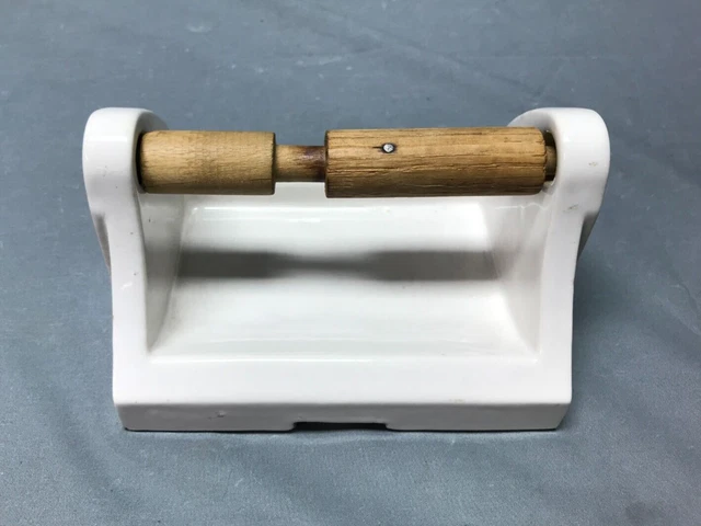 Antique VTG Willette White Bathroom Wall Mount Toilet Paper Holder Old 1846-22B