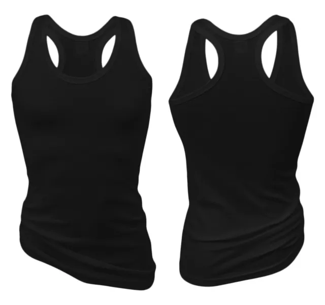 Sommer Tank Top Männer - Herren Top - 100% Baumwolle - schwarz o weiß Gr S - 3XL