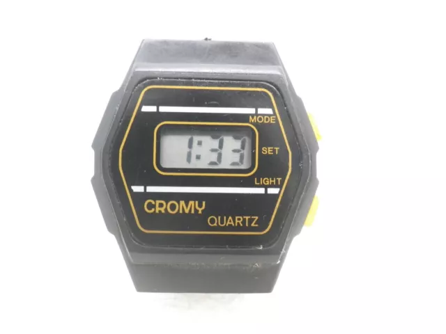 Reloj Vintage Para Niño Cromy Año 1980 Antiguo Stok Funciona Lote Watches