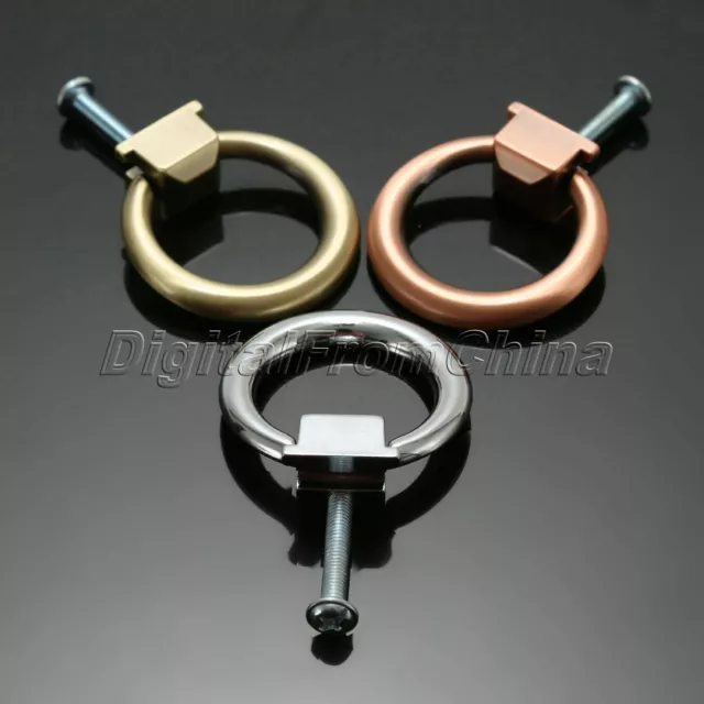 5Pcs Modern Cabinet Drawer Ring Design Pull Handle Cupboard Wardrobe Ring Knob