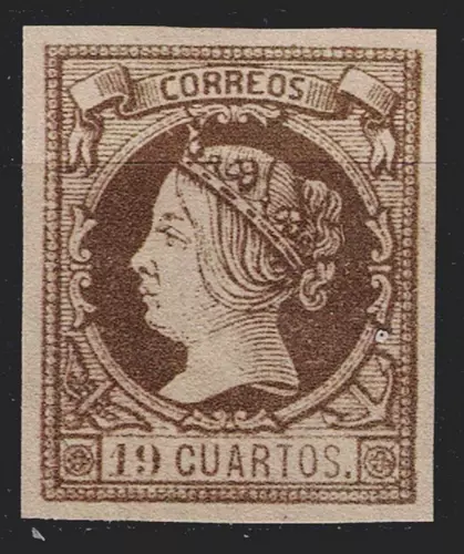 Edifil 54 nuevo * mng 1860-61 Isabel II sello de España Spain Lujo Liderstamps