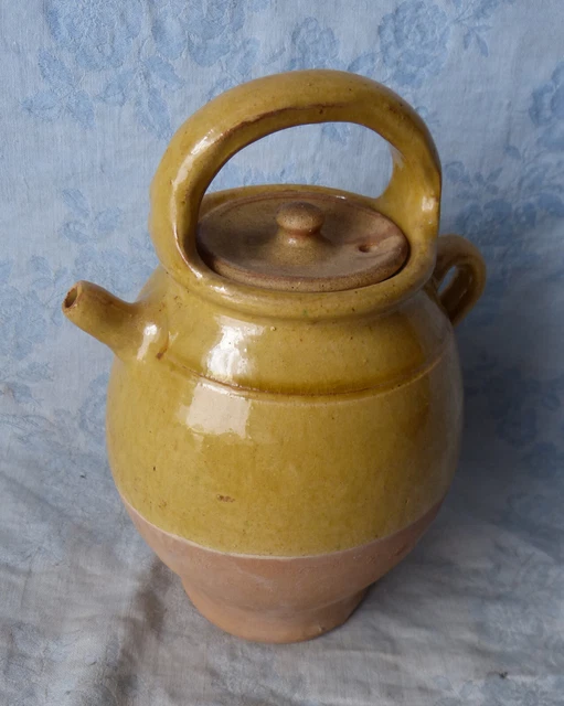 Pichet En Terre Cuite Émaillée - Design Étoiles Bleues - 1,5 Litre - Hauteur 15 Cm - Lavable Au Lave-Vaisselle